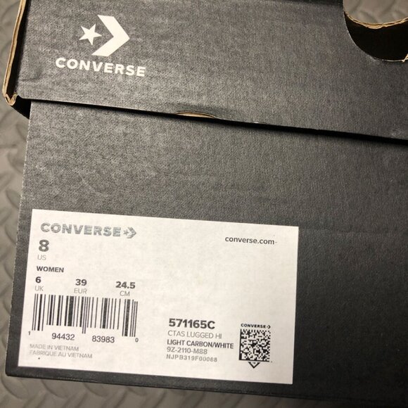 Converse Chuck Taylor All Star Lugged Blue White Platform Shoes 571165C … - Picture 10 of 11